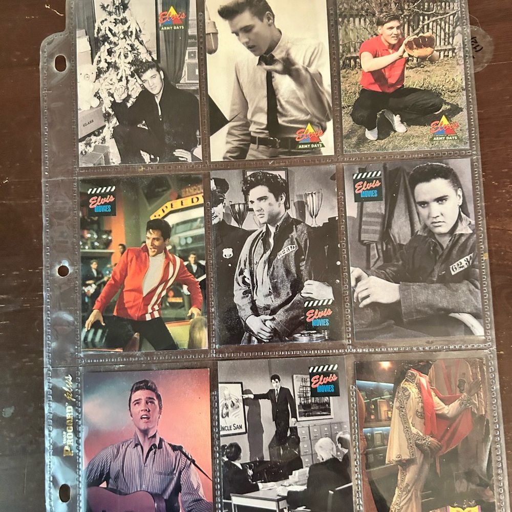 Set/Lot of Collectible Elvis Presley Trading Cards In Sheets